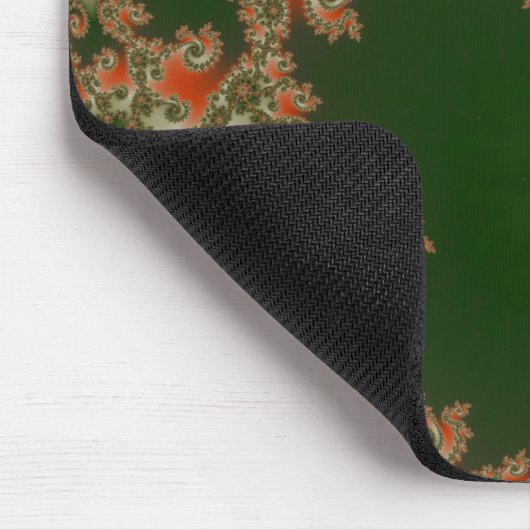 Piment-olivgrüne Doppelt-Spirale Mousepad (Ecke)