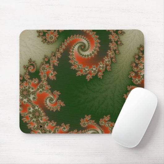Piment-olivgrüne Doppelt-Spirale Mousepad (Mit Mouse)