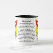 Pimentel Familien-Wappen Tasse (Zentrum)
