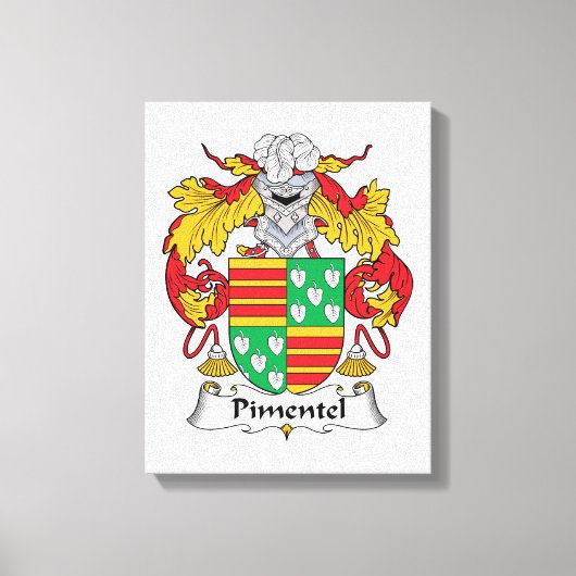 Pimentel Familienwappen Leinwanddruck (Vorderseite)