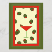 Pimento Olives Martini Party Menükarte (Rückseite)