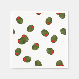 Pimento Olives Paper Napkins Serviette