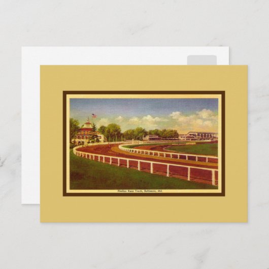 Pimlico Race Track, Baltimore Maryland Postkarte (Vorne/Hinten)