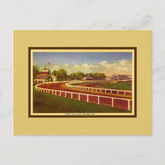 Pimlico Race Track, Baltimore Maryland Postkarte (Vorderseite)