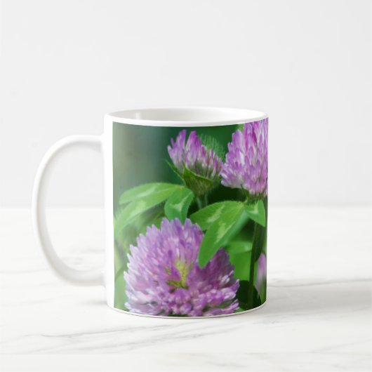 Pimmit Hügel-Garten-Tassen - rosa Klee Kaffeetasse (Links)