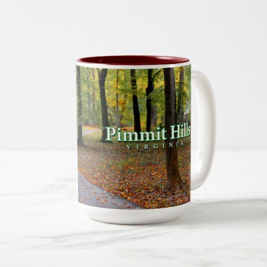 Pimmit Hügel-Park-Weg-Tasse Zweifarbige Tasse (VorderseiteRechts)