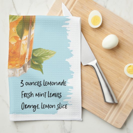 Pimm's Cup Cocktail Rezept Geschirrtuch (Viertel Falte)