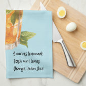 Pimm's Cup Cocktail Rezept Geschirrtuch (Viertel Falte)