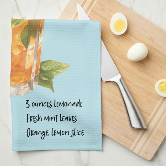 Pimm's Cup Cocktail Rezept Geschirrtuch (Viertel Falte)