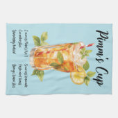 Pimm's Cup Cocktail Rezept Geschirrtuch (Horizontal)