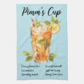 Pimm's Cup Cocktail Rezept Geschirrtuch (Vertikal)