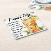 Pimm's Cup Rechteckiger Pappuntersetzer (angewinkelt)