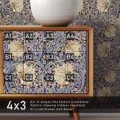 Pimnel Nahtlos 10 von 12 Dusty Blue & Yellow Fliese