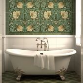 Pimnel Nahtlos 1 von 12 warmgelber Seite grün Fliese