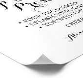 Pimp dein Prosecco Bride & Groom Wedding Poster (Ecke)