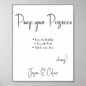 Pimp dein Prosecco-Hochzeitszeichen Poster (Vorne)