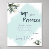 Pimp dein Prosecco-Hochzeitszeichen Poster (Vorne)