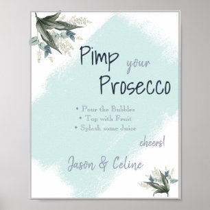 Pimp dein Prosecco-Hochzeitszeichen Poster