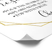 Pimp deine Prosecco grüne goldene Dusche Schild (Ecke)