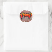 Pimp-Graffiti-Design Runder Aufkleber (Tasche)