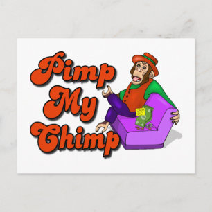 Pimp My Chimp Postkarte