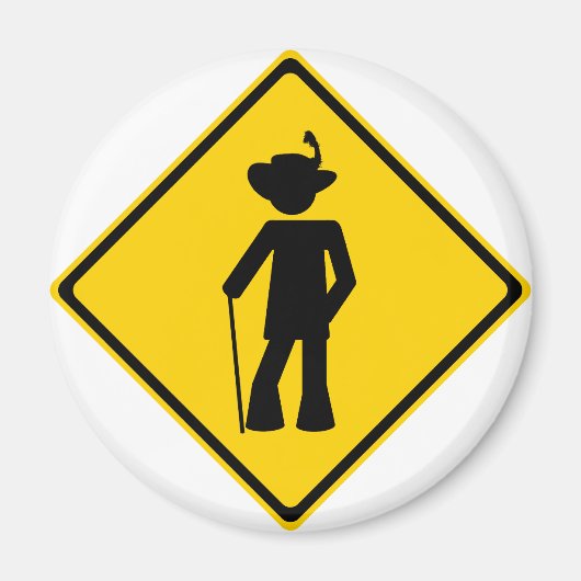Pimp Road Sign Magnet (Vorne)