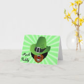 Pimped Out St. Patrick's Day Leprechaun Karte (Gelbe Blume)