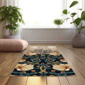 Pimpernel Aquamarin & Warm White William Morris Yogamatte