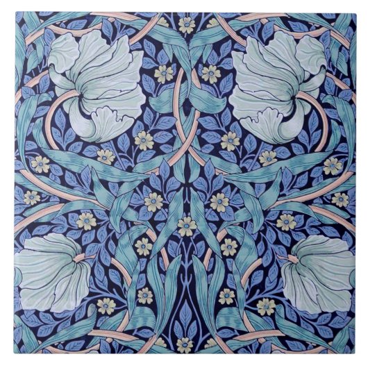 Pimpernel Blau, William Morris Fliese (Vorderseite)