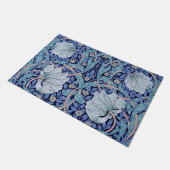 Pimpernel Blau, William Morris Fußmatte (Schrägansicht)