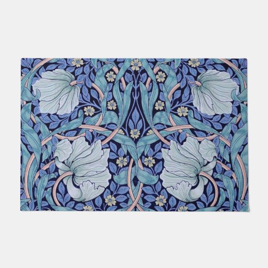 Pimpernel Blau, William Morris Fußmatte (Vorderseite)