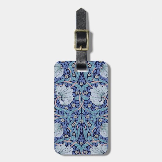 Pimpernel Blau, William Morris Gepäckanhänger (Vorderseite vertikal)