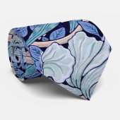 Pimpernel Blau, William Morris Krawatte (Gerollt)