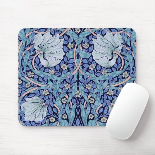 Pimpernel Blau, William Morris Mousepad (Mit Mouse)