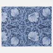 Pimpernel Blue Monotone, William Morris Fleecedecke (Vorderseite (Horizontal))