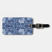 Pimpernel Blue Monotone, William Morris Gepäckanhänger (Vorderseite horizontal)