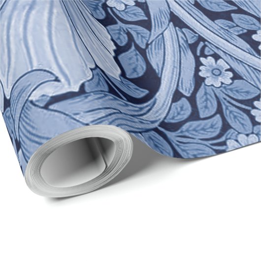 Pimpernel Blue Monotone, William Morris Geschenkpapier (Rolleneckpunkt)
