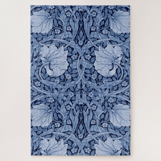 Pimpernel Blue Monotone, William Morris Jigsaw Puz Puzzle (Vertikal)
