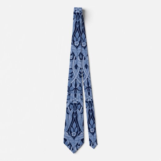 Pimpernel Blue Monotone, William Morris Krawatte (Vorderseite)
