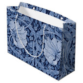 Pimpernel Blue Monotone, William Morris Large Gift Große Geschenktüte (Rückseite Schrägansicht)