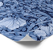 Pimpernel Blue Monotone, William Morris Poster (Ecke)