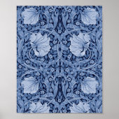 Pimpernel Blue Monotone, William Morris Poster (Vorne)