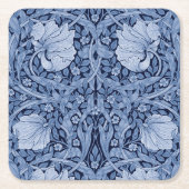 Pimpernel Blue Monotone, William Morris Rechteckiger Pappuntersetzer (Vorderseite)