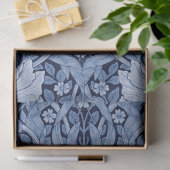 Pimpernel Blue Monotone, William Morris Seidenpapier (Geschenk)