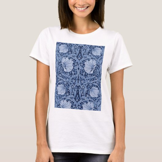 Pimpernel Blue Monotone, William Morris T-Shirt (Vorderseite)