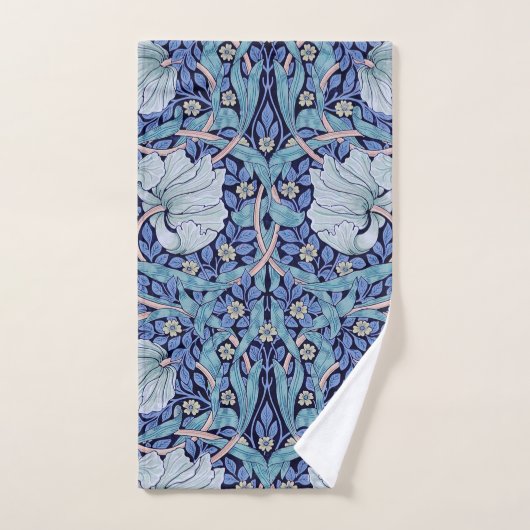 Pimpernel Blue, William Morris Badhandtuch Set (Handtuch)