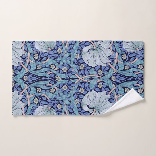 Pimpernel Blue, William Morris Badhandtuch Set (Handtuch)