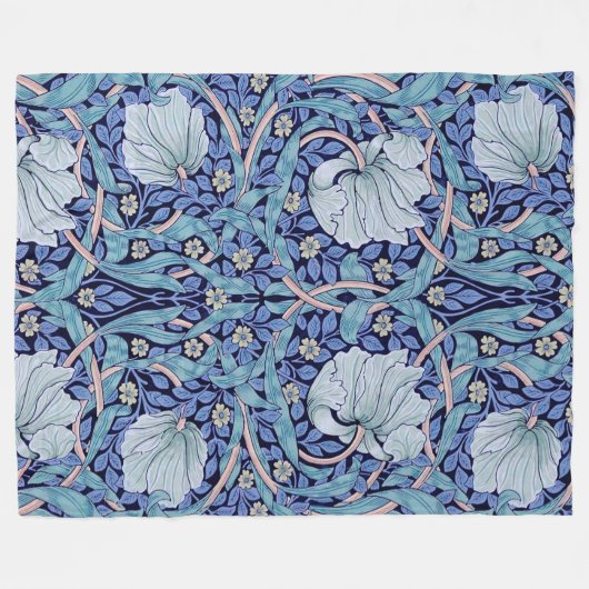 Pimpernel Blue, William Morris Fleecedecke (Vorderseite (Horizontal))