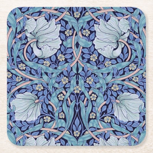 Pimpernel Blue, William Morris Rechteckiger Pappuntersetzer (Vorderseite)