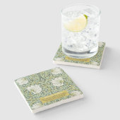 Pimpernel Design von William Morris Steinuntersetzer (Seitenansicht)